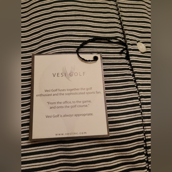 Vesi Golf Striped Polo with Logo - Picture 2 of 9